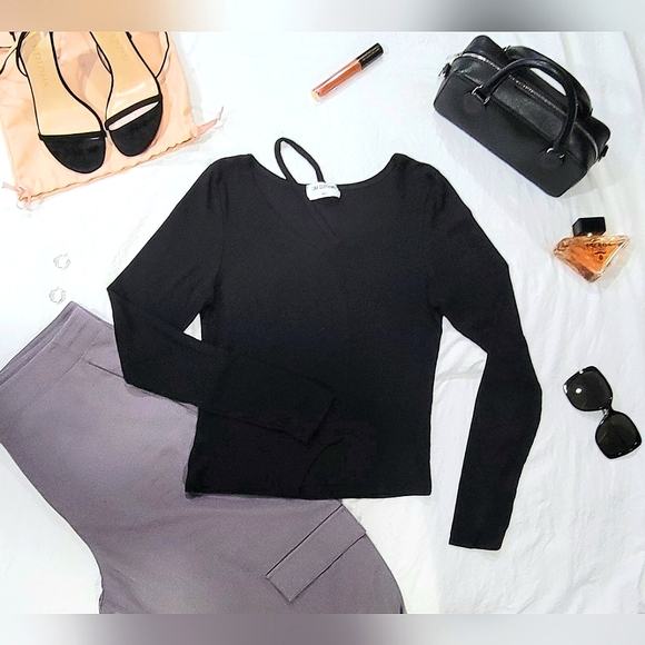 LNA Soho Longsleeve Rib Top - Picture 1 of 4